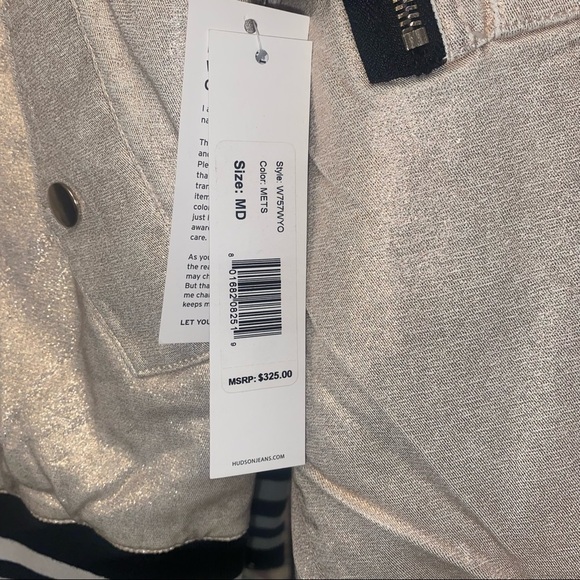 NWT Hudson Gene Rose Gold Bomber Jacket Size M - Picture 8 of 9
